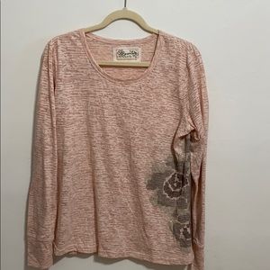 Blush Aventurina Burnout LS Tee